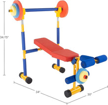 Carregar imagem no visualizador da galeria, Kit Brinquedos De Academia Para Crianças- Esteira - Bicicleta - Barra - Kit Completo Para Muita Diversão